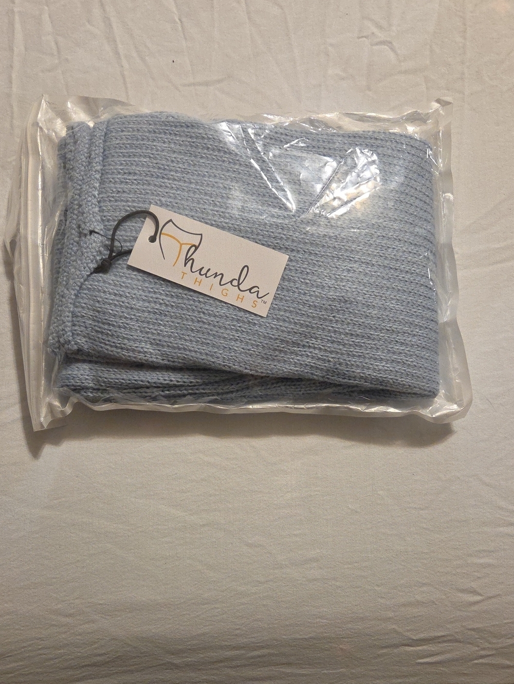 Light Blue Thigh High Leg Warmers